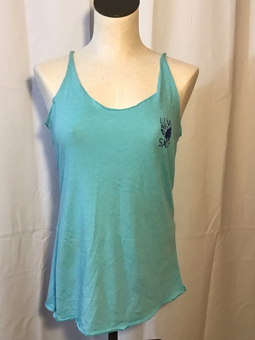 Next Level Apparel Light Teal Scoop Neck Tank